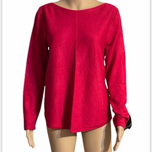 Chico’s BATEAU-NECK SHIRTTAIL-HEM PULLOVER SWEATER